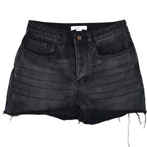 O’Neill Denim Shorts 26 Black Cutoff High Rise Grunge